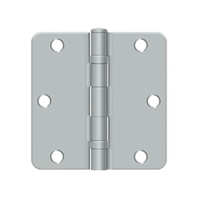 Deltana - 3-1/2'' x 3-1/2'' x 1/4'' Radius Hinge, Ball Bearing - Brushed Chrome