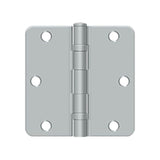 Deltana - 3-1/2'' x 3-1/2'' x 1/4'' Radius Hinge, Ball Bearing - Brushed Chrome