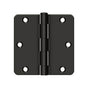 Deltana - 3-1/2'' x 3-1/2'' x 1/4'' Radius Hinge, Residential Thickness - Oil-rubbed Bronze