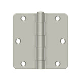 Deltana - 3-1/2'' x 3-1/2'' x 1/4'' Radius Hinge, Residential Thickness - Brushed Nickel