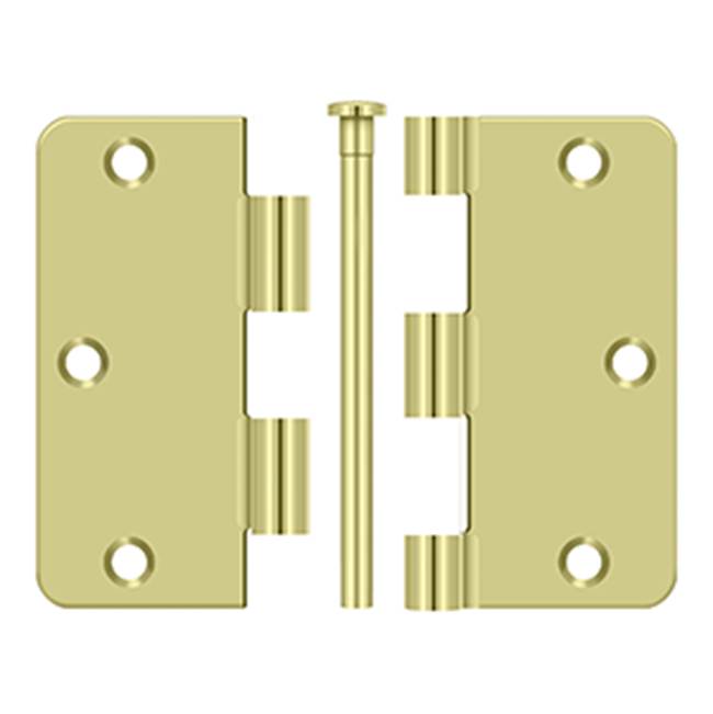 Deltana - 3-1/2'' x 3-1/2'' x 1/4'' Radius Hinge, Residential Thickness - Zinc Dichromate