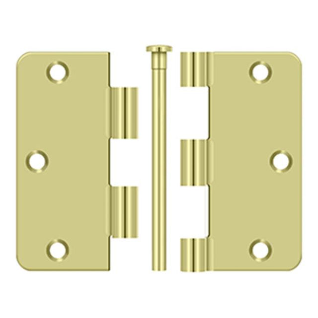 Deltana - 3-1/2'' x 3-1/2'' x 1/4'' Radius Hinge, Residential Thickness - Zinc Dichromate