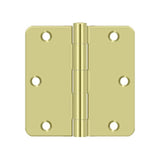 Deltana - 3-1/2'' x 3-1/2'' x 1/4'' Radius Hinge, Residential Thickness - Zinc Dichromate