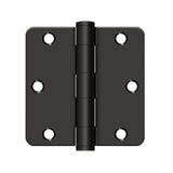 Deltana - 3-1/2'' x 3-1/2'' x 1/4'' Radius Hinge, HD - Oil-rubbed Bronze