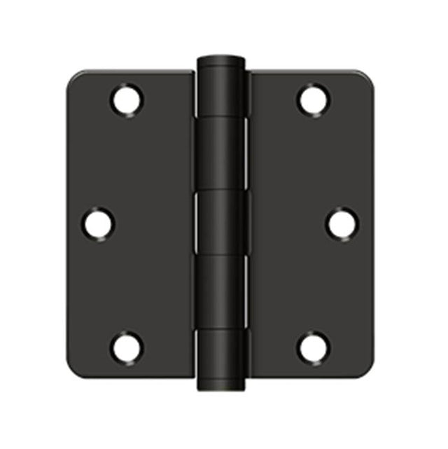 Deltana - 3-1/2'' x 3-1/2'' x 1/4'' Radius Hinge, HD - Oil-rubbed Bronze