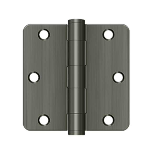 Deltana - 3-1/2'' x 3-1/2'' x 1/4'' Radius Hinge, HD - Antique Nickel
