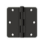 Deltana - 3-1/2'' x 3-1/2'' x 1/4'' Radius Hinge, Residential Thickness - Oil-rubbed Bronze