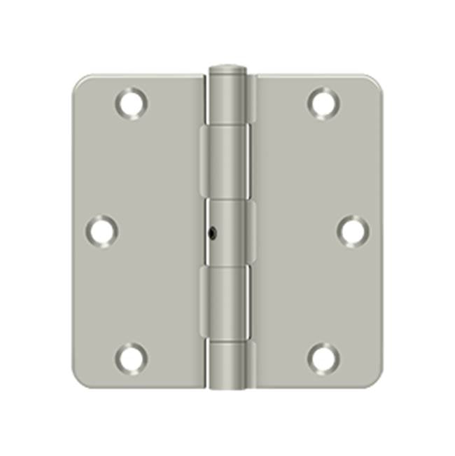 Deltana - 3-1/2'' x 3-1/2'' x 1/4'' Radius Hinge, Residential Thickness - Brushed Nickel