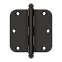 Deltana - 3-1/2'' x 3-1/2'' x 5/8'' Radius Hinge, w/ Ball Tips - Oil-rubbed Bronze