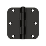 Deltana - 3-1/2'' x 3-1/2'' x 5/8'' Radius Hinge, Residential Thickness - Oil-rubbed Bronze