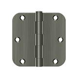 Deltana - 3-1/2'' x 3-1/2'' x 5/8'' Radius Hinge, Residential Thickness - Antique Nickel