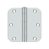 Deltana - 3-1/2'' x 3-1/2'' x 5/8'' Radius Hinge, Residential Thickness - Polished Chrome