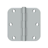 Deltana - 3-1/2'' x 3-1/2'' x 5/8'' Radius Hinge, Residential Thickness - Brushed Chrome