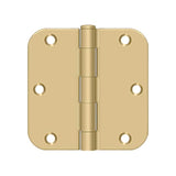 Deltana - 3-1/2'' x 3-1/2'' x 5/8'' Radius Hinge, Residential Thickness - Brushed Brass