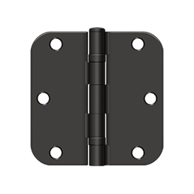 Deltana - 3-1/2'' x 3-1/2'' x 5/8'' Radius Hinge, Ball Bearing - Oil-rubbed Bronze