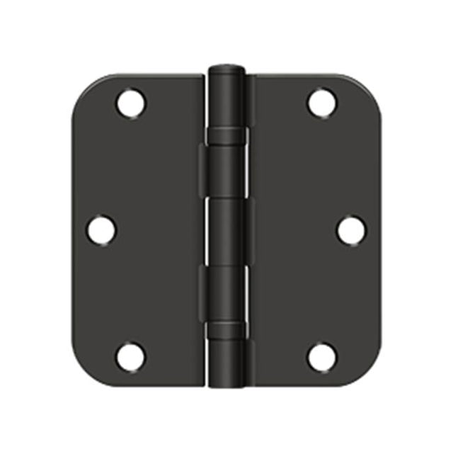 Deltana - 3-1/2'' x 3-1/2'' x 5/8'' Radius Hinge, Ball Bearing - Oil-rubbed Bronze