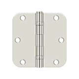 Deltana - 3-1/2'' x 3-1/2'' x 5/8'' Radius Hinge, Ball Bearing - Polished Nickel
