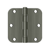 Deltana - 3-1/2'' x 3-1/2'' x 5/8'' Radius Hinge, Ball Bearing - Antique Nickel