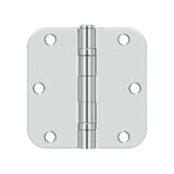 Deltana - 3-1/2'' x 3-1/2'' x 5/8'' Radius Hinge, Ball Bearing - Polished Chrome