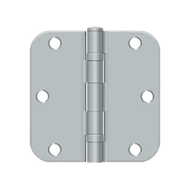 Deltana - 3-1/2'' x 3-1/2'' x 5/8'' Radius Hinge, Ball Bearing - Brushed Chrome