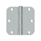 Deltana - 3-1/2'' x 3-1/2'' x 5/8'' Radius Hinge, Ball Bearing - Brushed Chrome