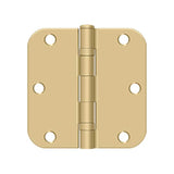 Deltana - 3-1/2'' x 3-1/2'' x 5/8'' Radius Hinge, Ball Bearing - Brushed Brass