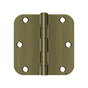 Deltana - 3-1/2'' x 3-1/2'' x 5/8'' Radius Hinge, Ball Bearing - Antique Brass