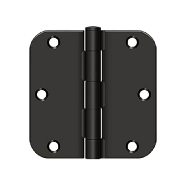 Deltana - 3-1/2'' x 3-1/2'' x 5/8'' Radius Hinge, Residential Thickness - Oil-rubbed Bronze
