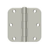 Deltana - 3-1/2'' x 3-1/2'' x 5/8'' Radius Hinge, Residential Thickness - Brushed Nickel