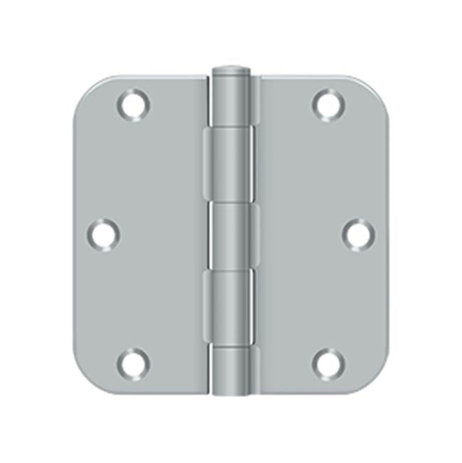 Deltana - 3-1/2'' x 3-1/2'' x 5/8'' Radius Hinge, Residential Thickness - Brushed Chrome