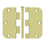 Deltana - 3-1/2'' x 3-1/2'' x 5/8'' Radius Hinge, Residential Thickness - Zinc Dichromate