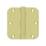 Deltana - 3-1/2'' x 3-1/2'' x 5/8'' Radius Hinge, Residential Thickness - Zinc Dichromate