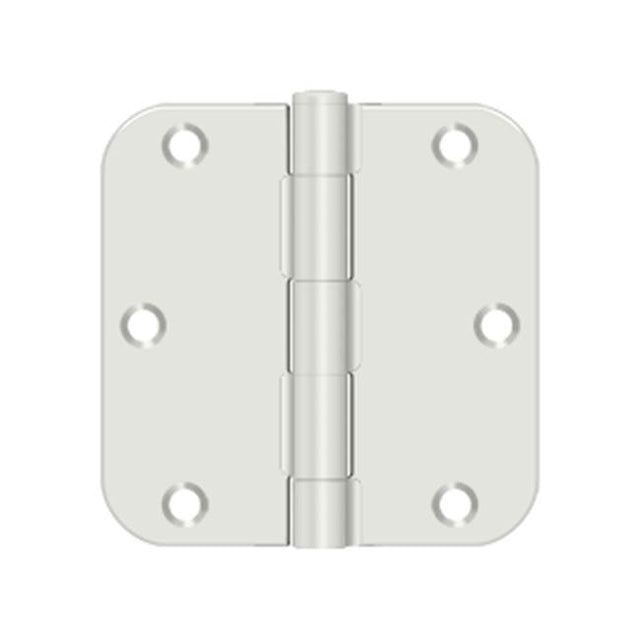 Deltana - 3-1/2'' x 3-1/2'' x 5/8'' Radius Hinge, Residential Thickness - Prime Coat White