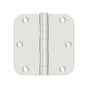 Deltana - 3-1/2'' x 3-1/2'' x 5/8'' Radius Hinge, Residential Thickness - Prime Coat White