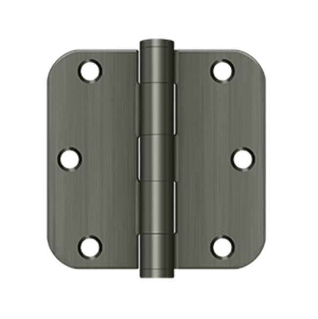 Deltana - 3-1/2'' x 3-1/2'' x 5/8'' Radius Hinge, HD - Antique Nickel