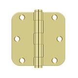 Deltana - 3-1/2'' x 3-1/2'' x 5/8'' Radius Hinge, HD - Polished Brass
