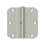 Deltana - 3-1/2'' x 3-1/2'' x 5/8'' Radius Hinge, Residential Thickness - Brushed Nickel