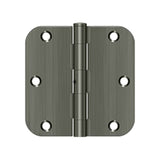 Deltana - 3-1/2'' x 3-1/2'' x 5/8'' Radius Hinge, Residential Thickness - Antique Nickel