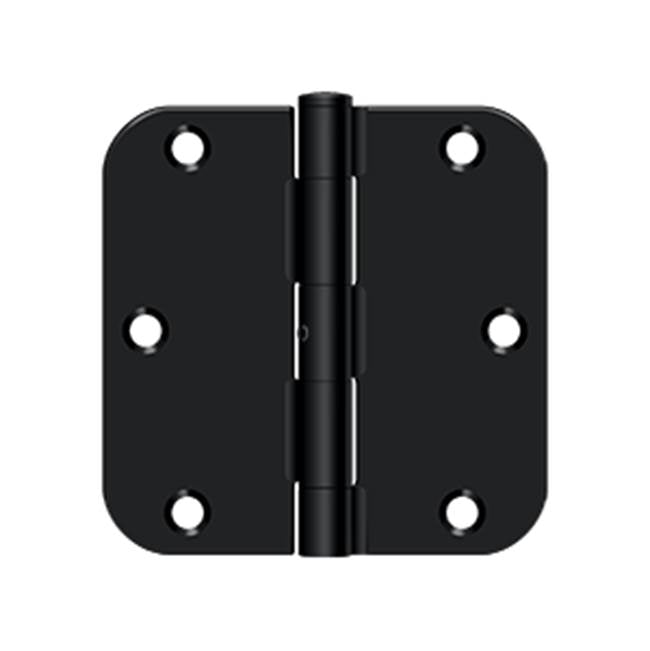 Deltana - 3-1/2'' x 3-1/2'' x 5/8'' Radius Hinge, Residential Thickness - Paint Black