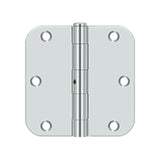 Deltana - 3-1/2'' x 3-1/2'' x 5/8'' Radius Hinge, Residential Thickness - Polished Chrome