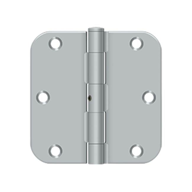 Deltana - 3-1/2'' x 3-1/2'' x 5/8'' Radius Hinge, Residential Thickness - Brushed Chrome