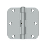 Deltana - 3-1/2'' x 3-1/2'' x 5/8'' Radius Hinge, Residential Thickness - Brushed Chrome