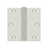 Deltana - 3-1/2'' x 3-1/2'' Square Hinge - Polished Nickel