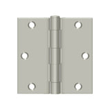 Deltana - 3-1/2'' x 3-1/2'' Square Hinge - Brushed Nickel