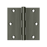 Deltana - 3-1/2'' x 3-1/2'' Square Hinge - Antique Nickel