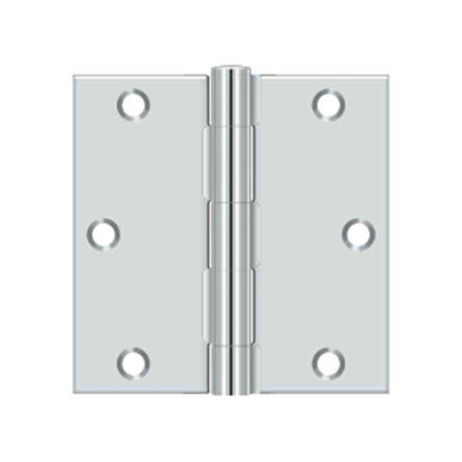 Deltana - 3-1/2'' x 3-1/2'' Square Hinge - Polished Chrome