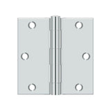 Deltana - 3-1/2'' x 3-1/2'' Square Hinge - Polished Chrome