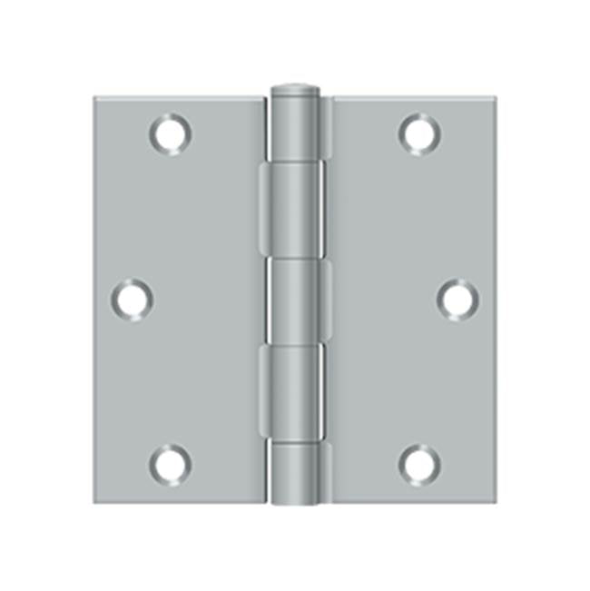 Deltana - 3-1/2'' x 3-1/2'' Square Hinge - Brushed Chrome