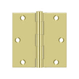Deltana - 3-1/2'' x 3-1/2'' Square Hinge - Polished Brass