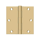Deltana - 3-1/2'' x 3-1/2'' Square Hinge - Brushed Brass